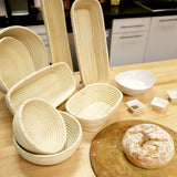 Brotform / Banneton oval bread proofing basket, 10" x 7"