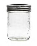 Mason jars, 8oz, made in USA, wide mouth