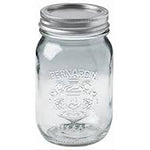 Mason jars, 16oz, made in USA, narrow neck