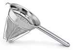 chinoise / bouillion conical strainer, H/D w/ guard