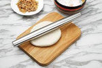 rolling pin, tapered, "French" style stainless steel