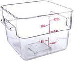 food storage containers, square, clear, food grade, made in USA