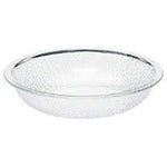 salad bowl, 6" diameter, clear poly-carbonate, made in USA