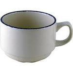 coffee cup & saucer, 7oz Blue Dapple, by Steelite
