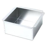 cake pans, square, 3" deep, h/d aluminum, Crown, made in Canada