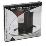 wine bottle coasters, brushed s/s by Franmara
