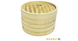 bamboo steamer, 3pc kit, 8" diameter