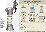 espresso maker, 9 cup, stove top, aluminum, Bialetti, made in Italy