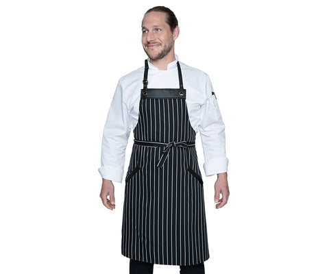 aprons, Maverick, B & W pinstripes,  made in Canada