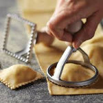 ravioli cutters, round, wood handles made in Italy