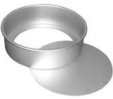 cake pan, aluminum, 2" high, removable bottom by Crown, made in Canada