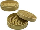 bamboo steamer, 3pc kit, 10" diameter