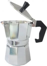 espresso maker, 1 cup, stove top, aluminum, VEV, made in Italy