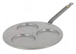 blini pan, triple, by de Buyer, made in France