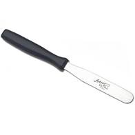 straight s/s spatulas, black plastic handle