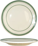plates, Verona, 9 3/4" restaurant quality w/ green stripes