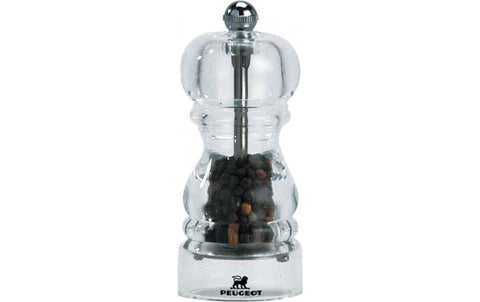 pepper mills, Peugeot, Nancy, clear acrylic, 4.75" / 12cm