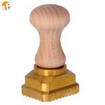 ravioli cutter, brass, rectangular, 45mm x 55mm