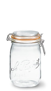 Le Parfait storage jars, 1 litre, made in France