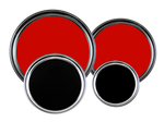 bar trays, s/s w/ red vinyl
