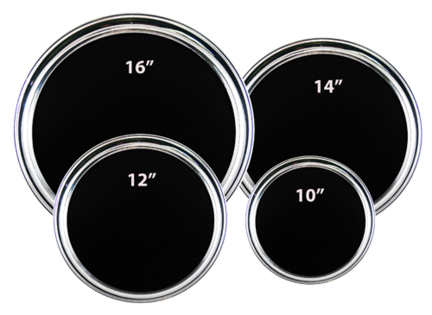 bar trays, s/s w/ black vinyl