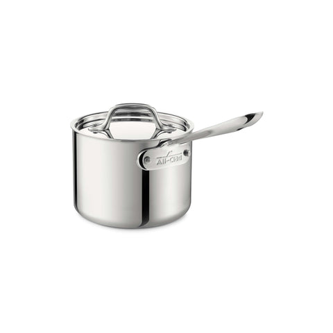 All-Clad, D3 Stainless 3-ply Bonded Cookware, Sauce Pan w/ lid, 1 qt, #4201